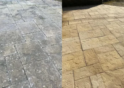 Avant après nettoyage sol