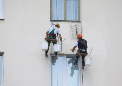 peinture traitement façade, ouvriers